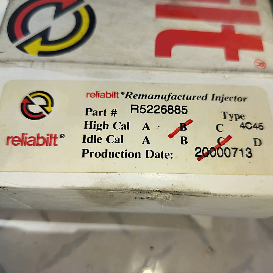 Detroit Diesel 8.2 Injector 4C45 (Part Number R5226885) - Rebuilt